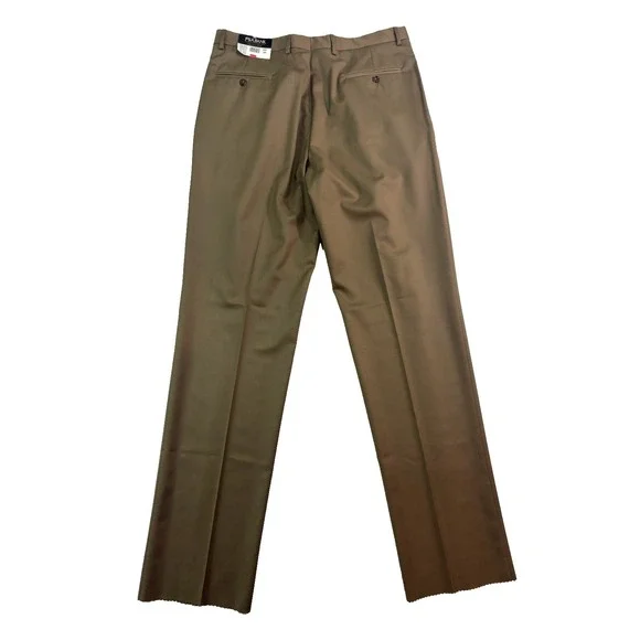 NEW brown Jos A Bank 36R 36 signature gold suit dress pants trousers 100% Wool